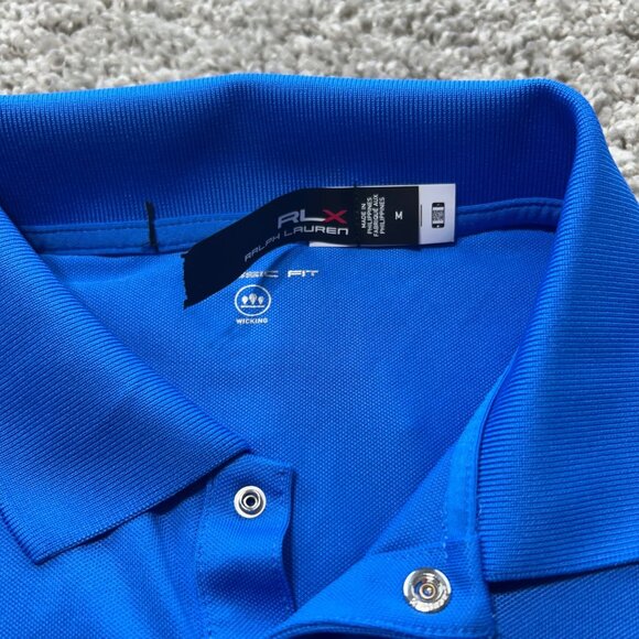 RLX Ralph Lauren Women's Size Medium Golf Polo Sleeveless Shirt Tank Blue - Picture 6 of 10